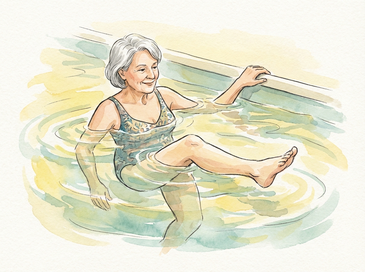 How Water Helps Your Hip - exercise demonstration for arthritis