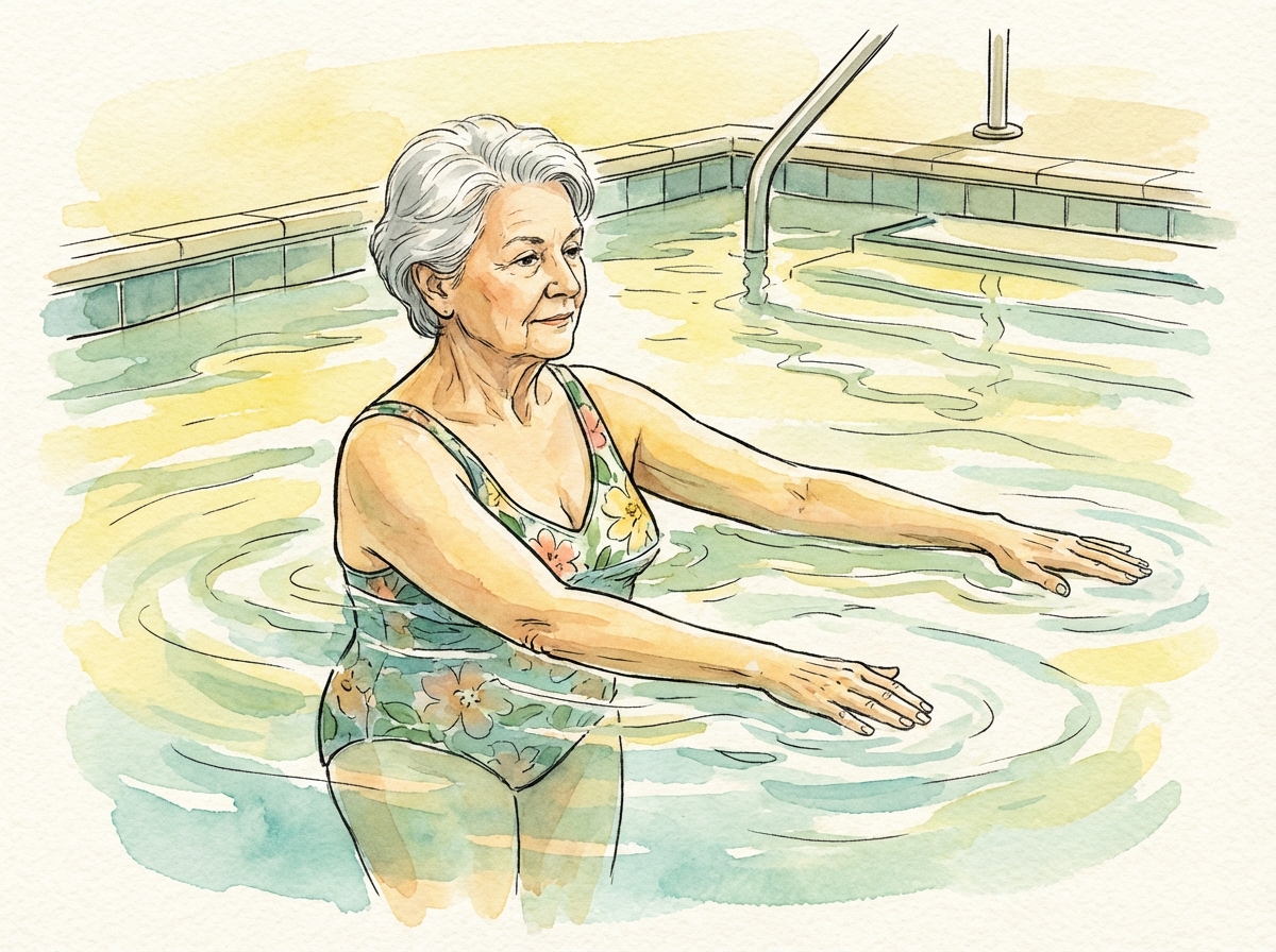 Independent Pool Exercise - exercise demonstration for arthritis