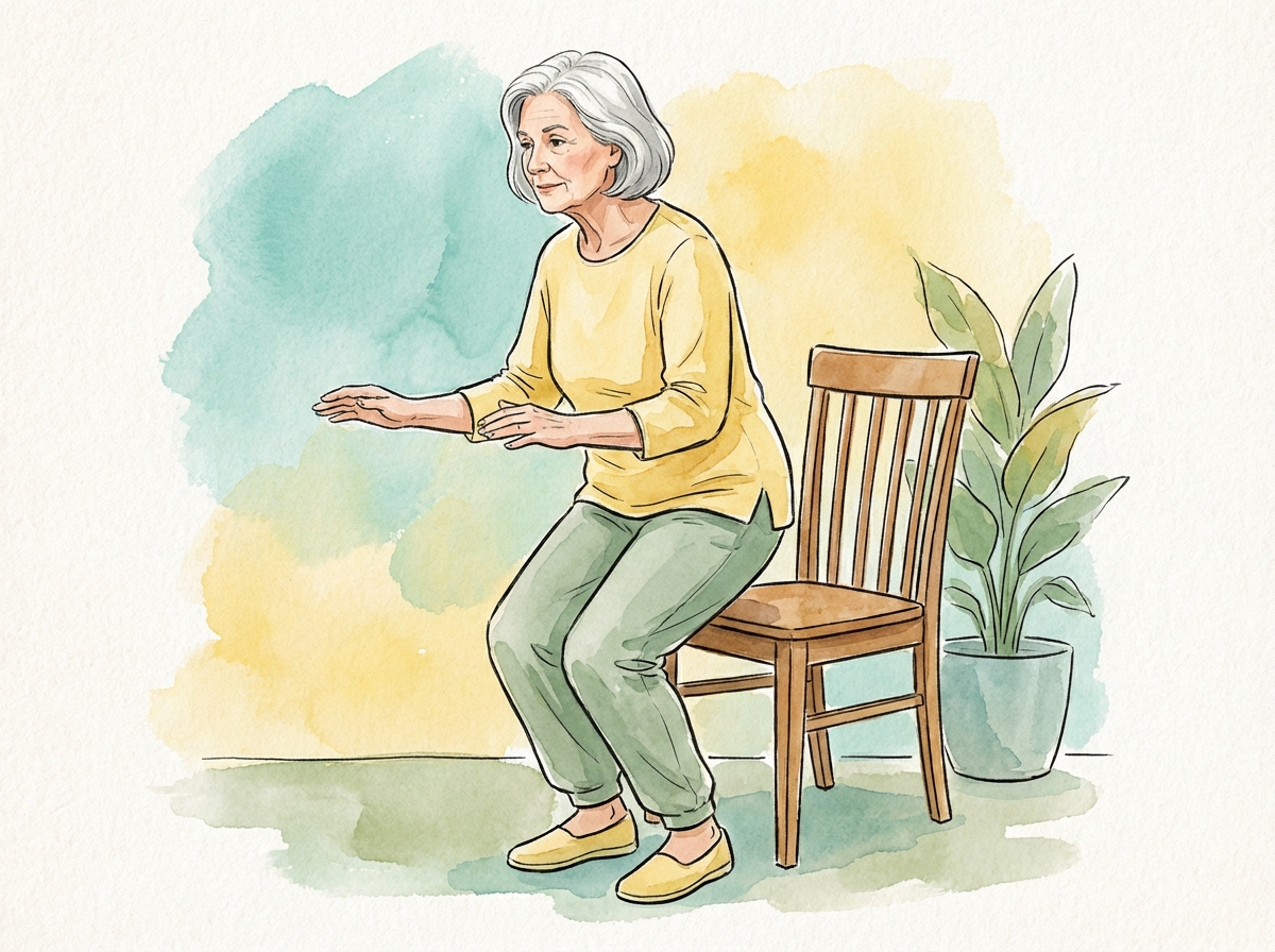Sit-to-Stand (No Hands) - exercise demonstration for arthritis