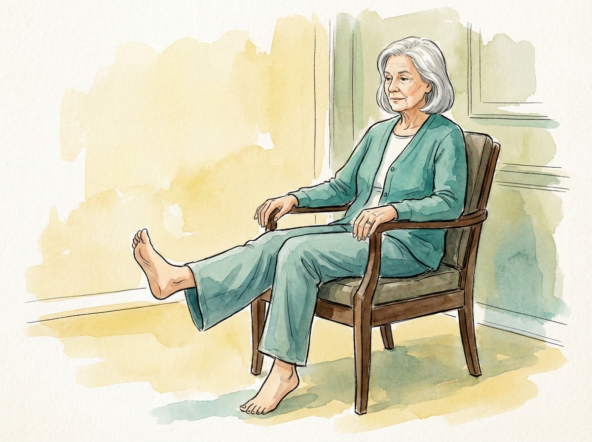 Seated Ankle Pumps - exercise demonstration for arthritis