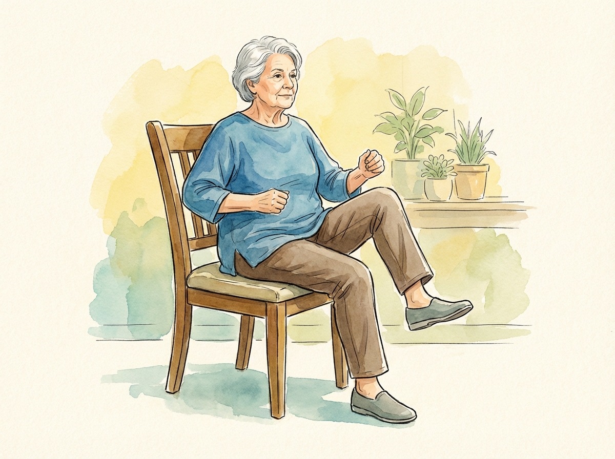 Seated Marching - exercise demonstration for arthritis