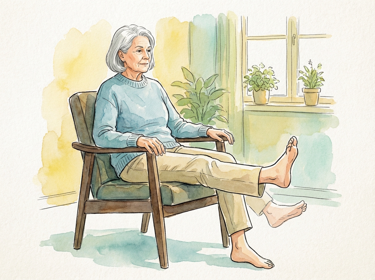 Seated Ankle Pumps - exercise demonstration for arthritis