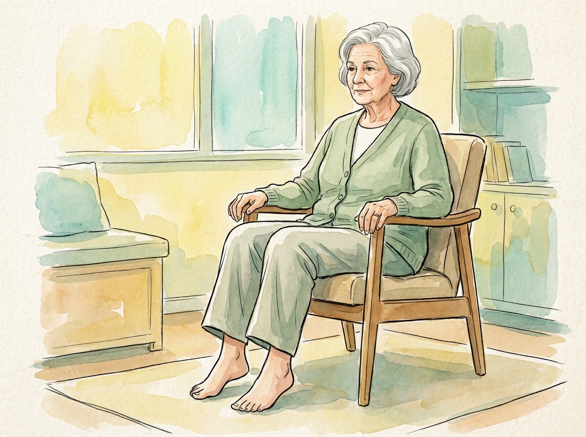 Seated Heel Raises - exercise demonstration for arthritis