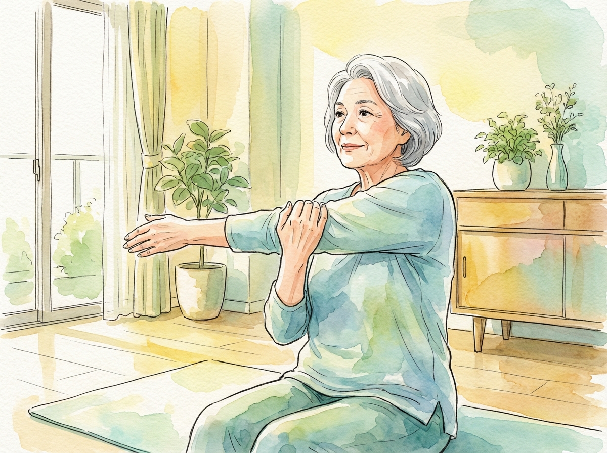 6. Cross-Body Stretch - exercise demonstration for arthritis