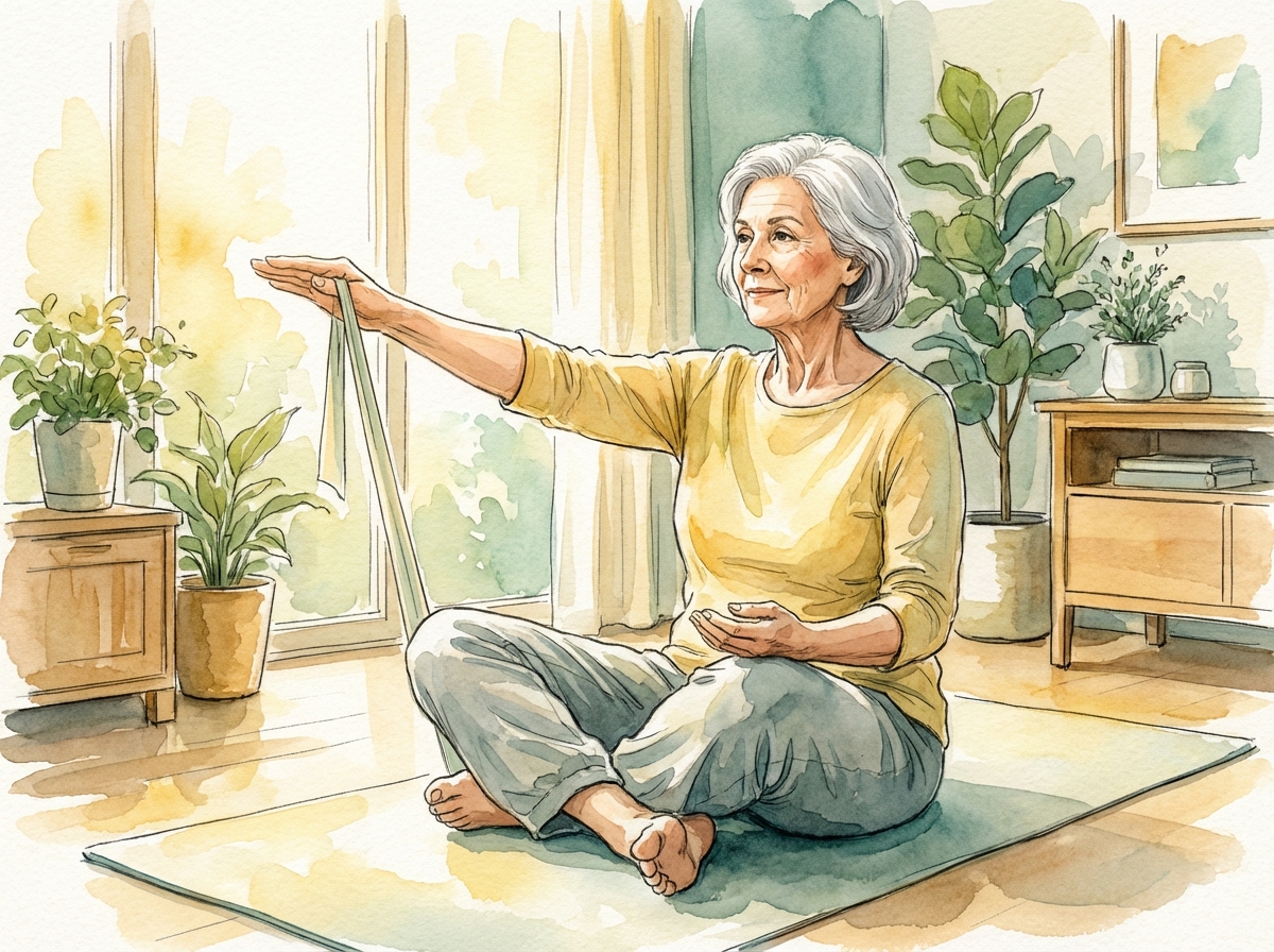 Sample Beginner Routine (15 minutes) - exercise demonstration for arthritis