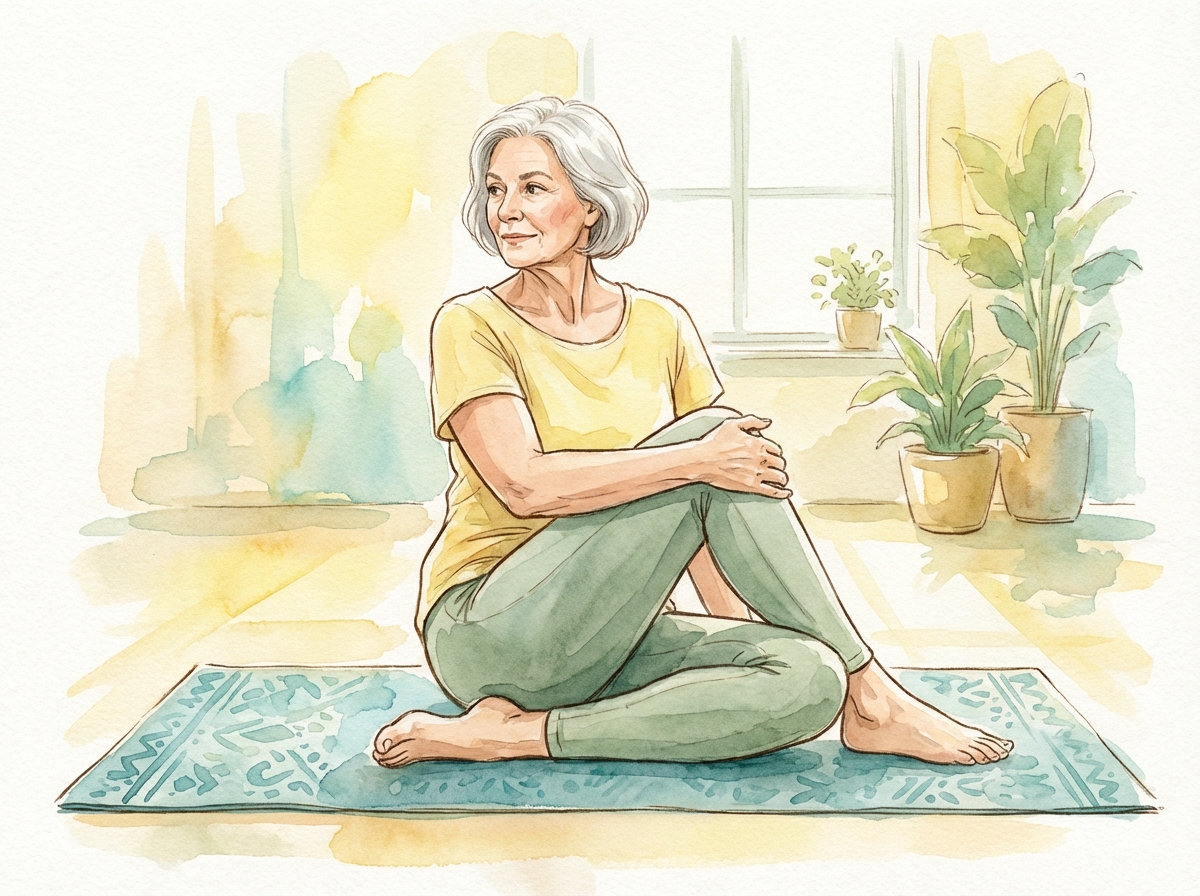 Seated Spinal Twist - exercise demonstration for arthritis