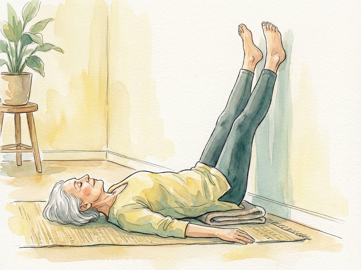 9. Legs Up the Wall (Restorative) - exercise demonstration for arthritis
