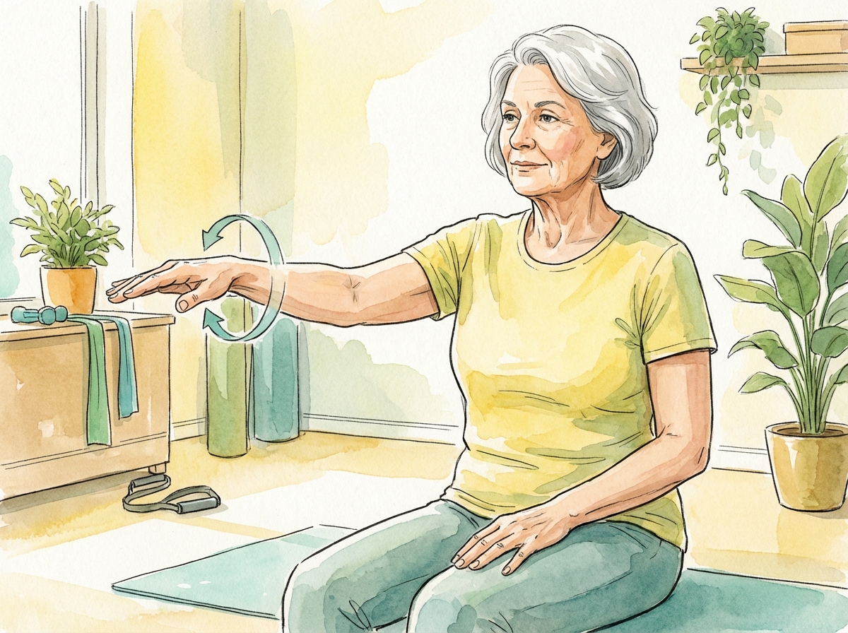 Wrist Circles - exercise demonstration for arthritis