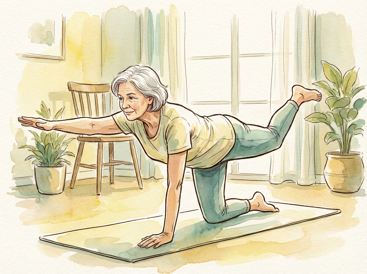 Bird Dog (Modified) - exercise demonstration for arthritis