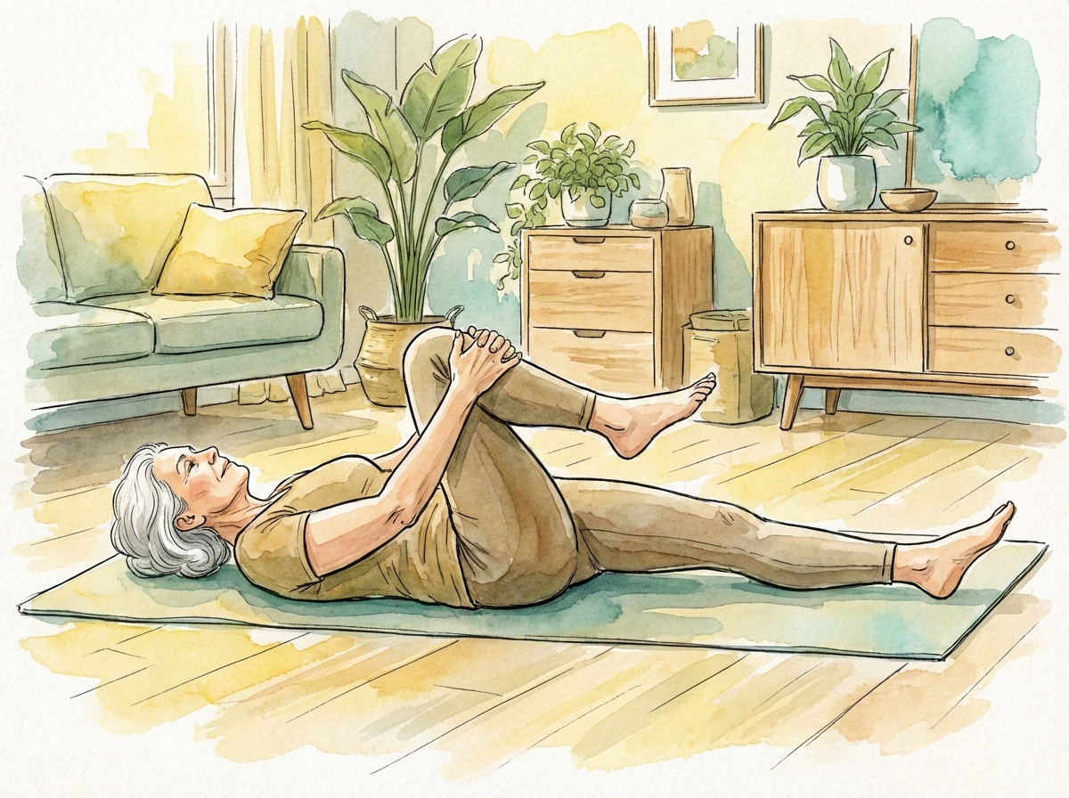 Knee-to-Chest Stretch - exercise demonstration for arthritis