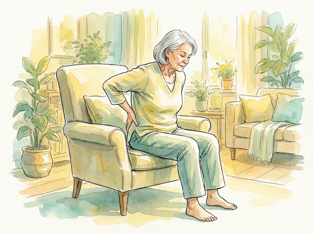 Seated Pelvic Tilts - exercise demonstration for arthritis