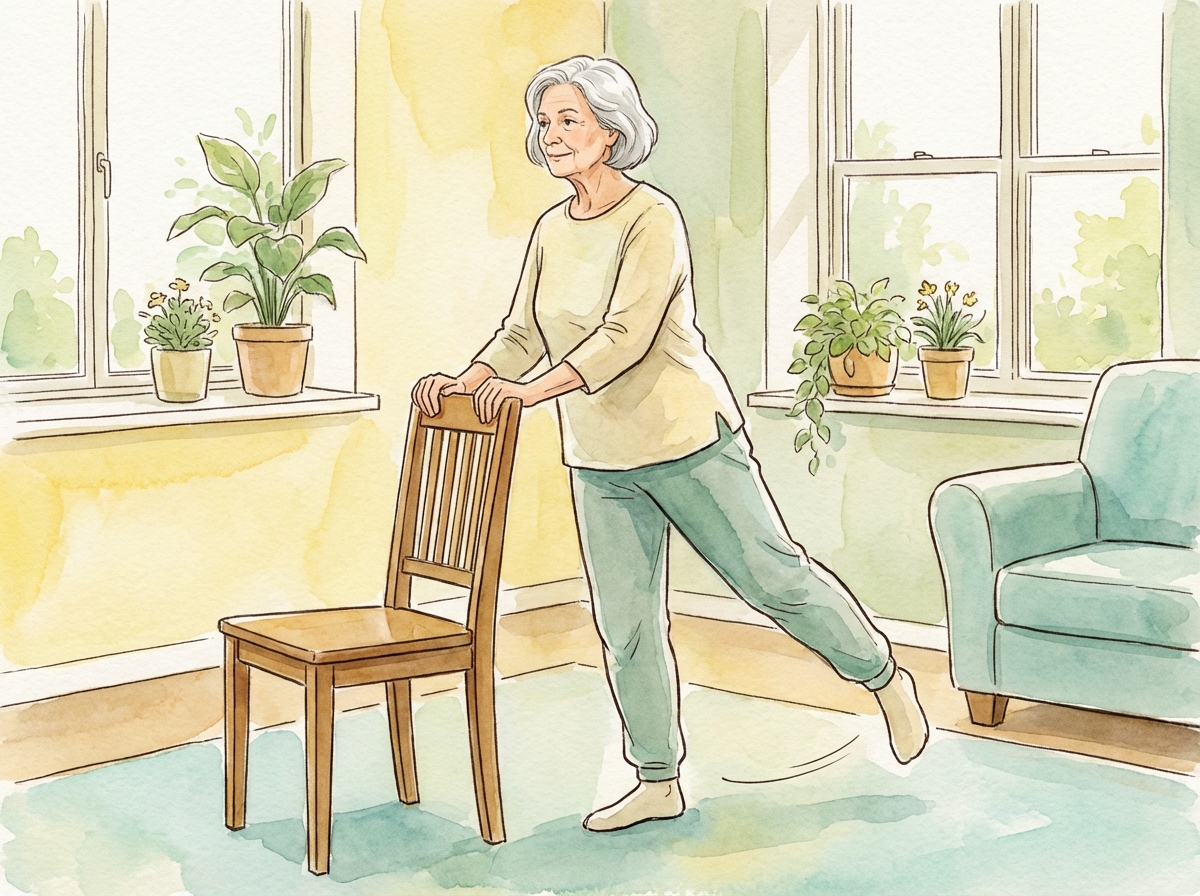 Leg Swings - exercise demonstration for arthritis
