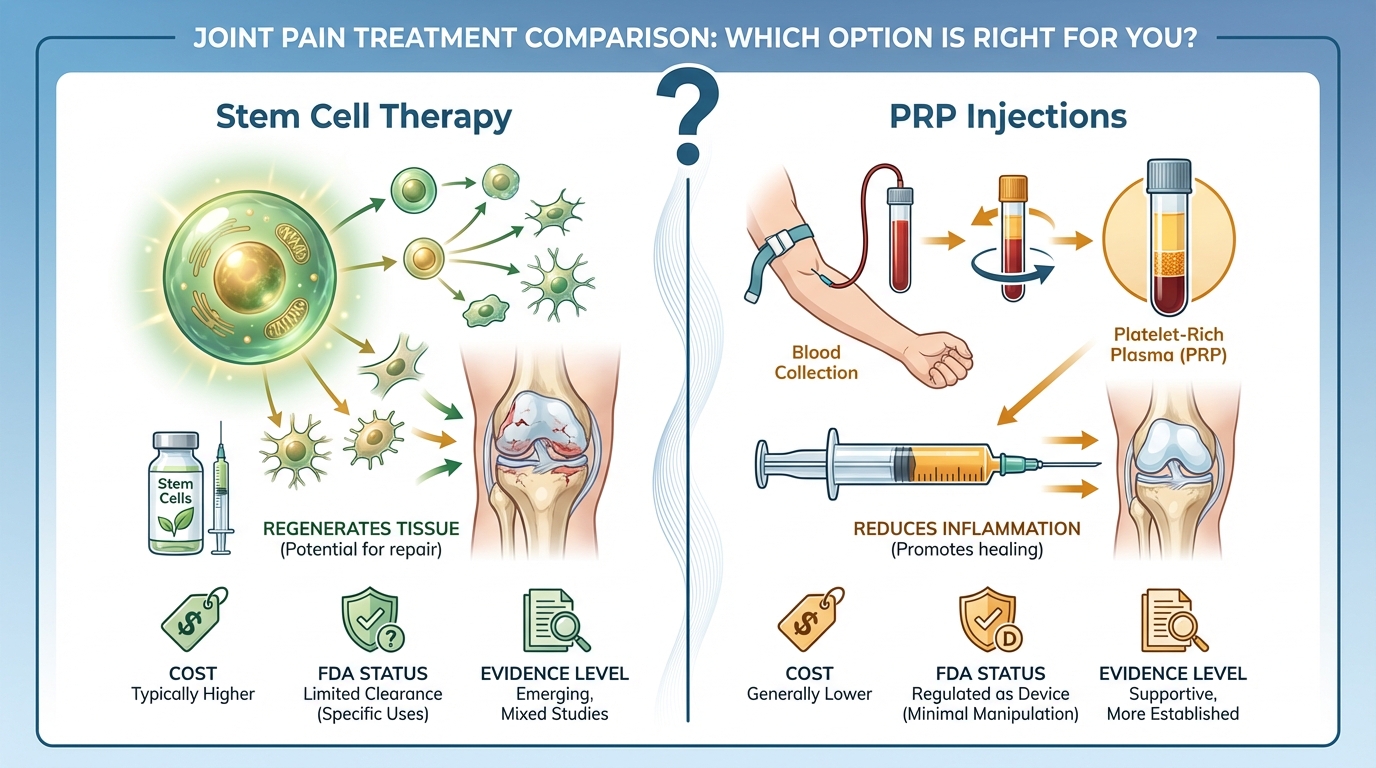 Stem Cell Therapy vs. PRP Injections: Comparing Regenerative Options | JPA