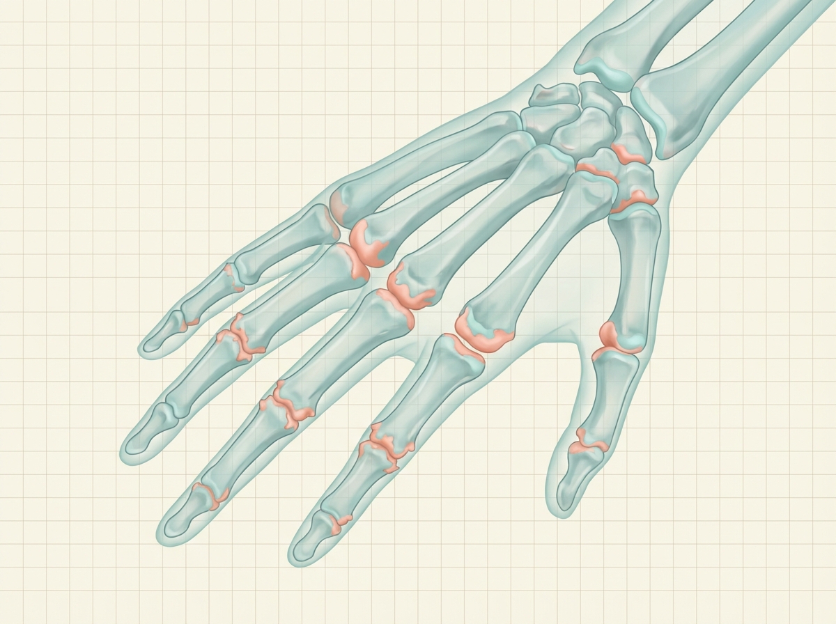 Anatomical cross-section for hand wrist arthritis